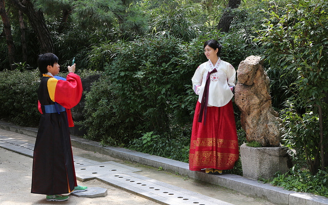 Tourist hanbok