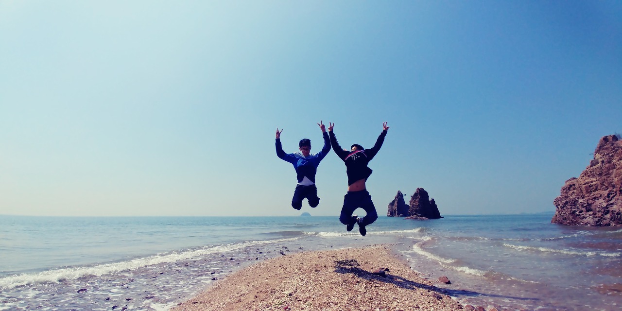 Korean boys having fun